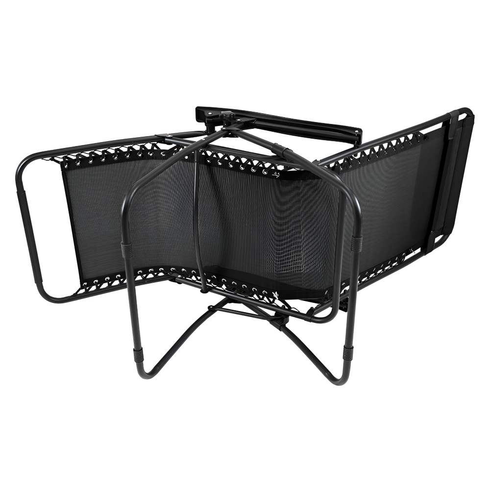 Scaun pozitionabil de gradina, negru, GERALD NEW