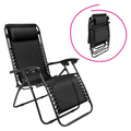 Scaun pozitionabil de gradina GERALD NEW, negru