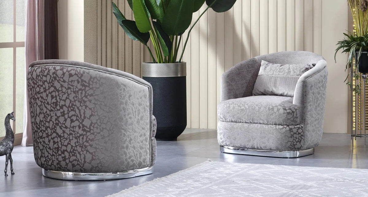 Fotoliu fix de Lux Milano, Crom – Maxinova (imaginea 1)