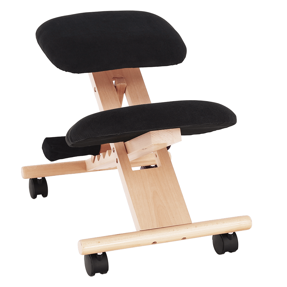 Scaun genunchi ergonomic GROCO, negru/fag