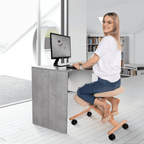 Scaun tip kneeling ergonomic, crem / fag, GROCO