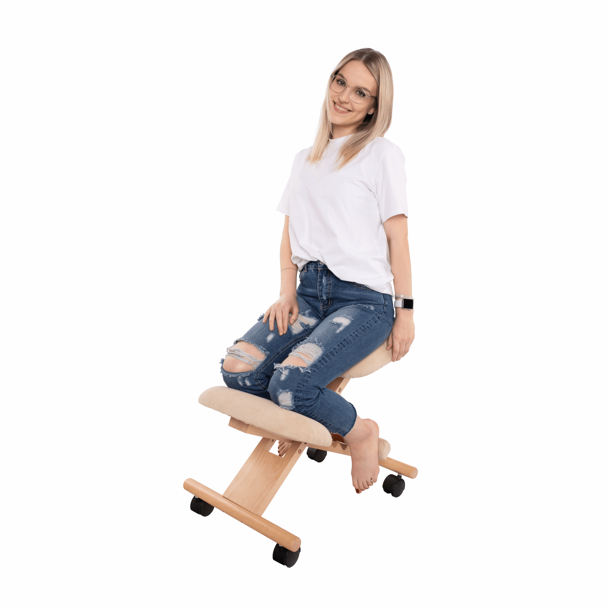 Scaun ergonomic tapitat GROCO, vedere 4