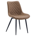 Scaun HARLAN, piele ecologica maro deschis/negru
