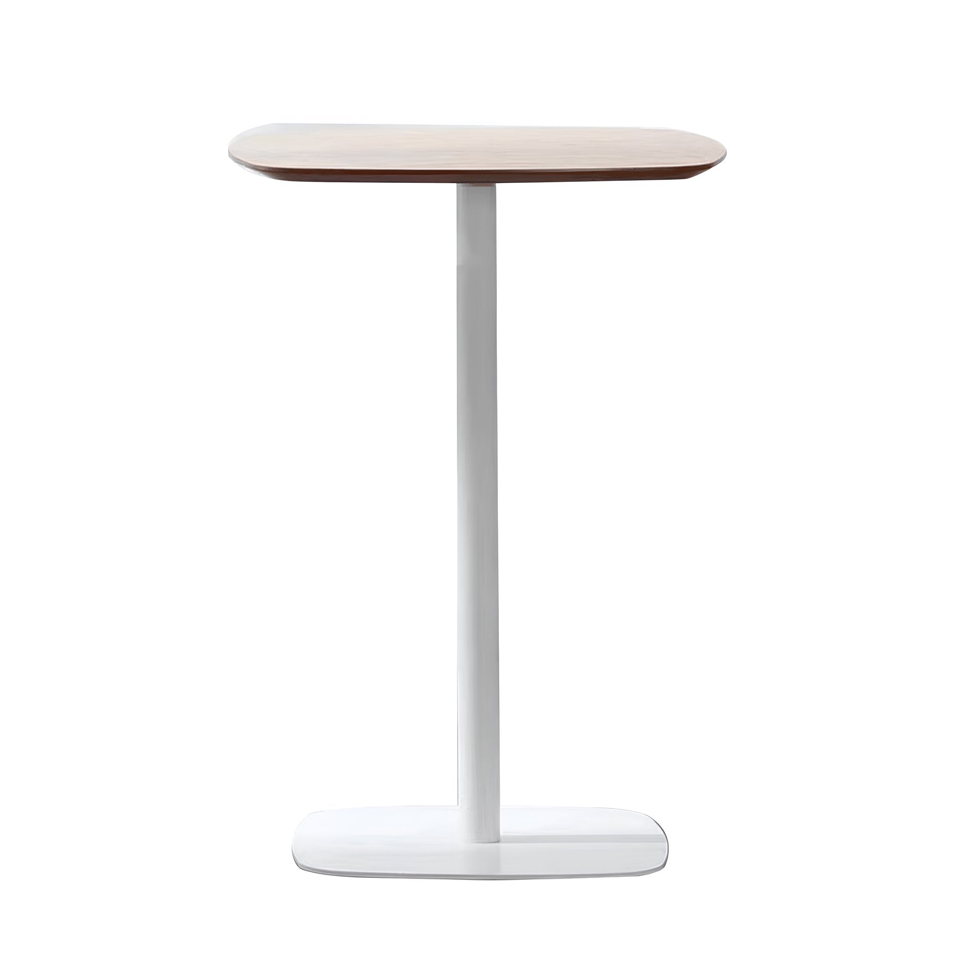 Masa de bar HARLOV, stejar/alb, MDF/metal, diametru 60 cm