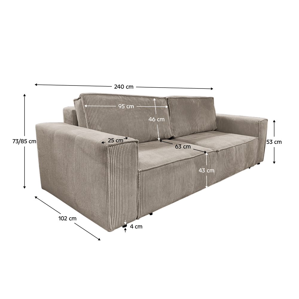 Canapea extensibila HARPERA BIG SOFA, vedere 7