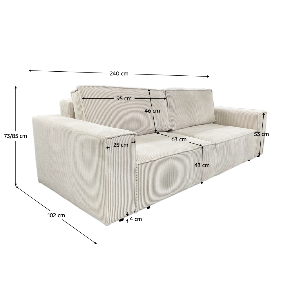Canapea extensibila HARPERA BIG SOFA, vedere 3