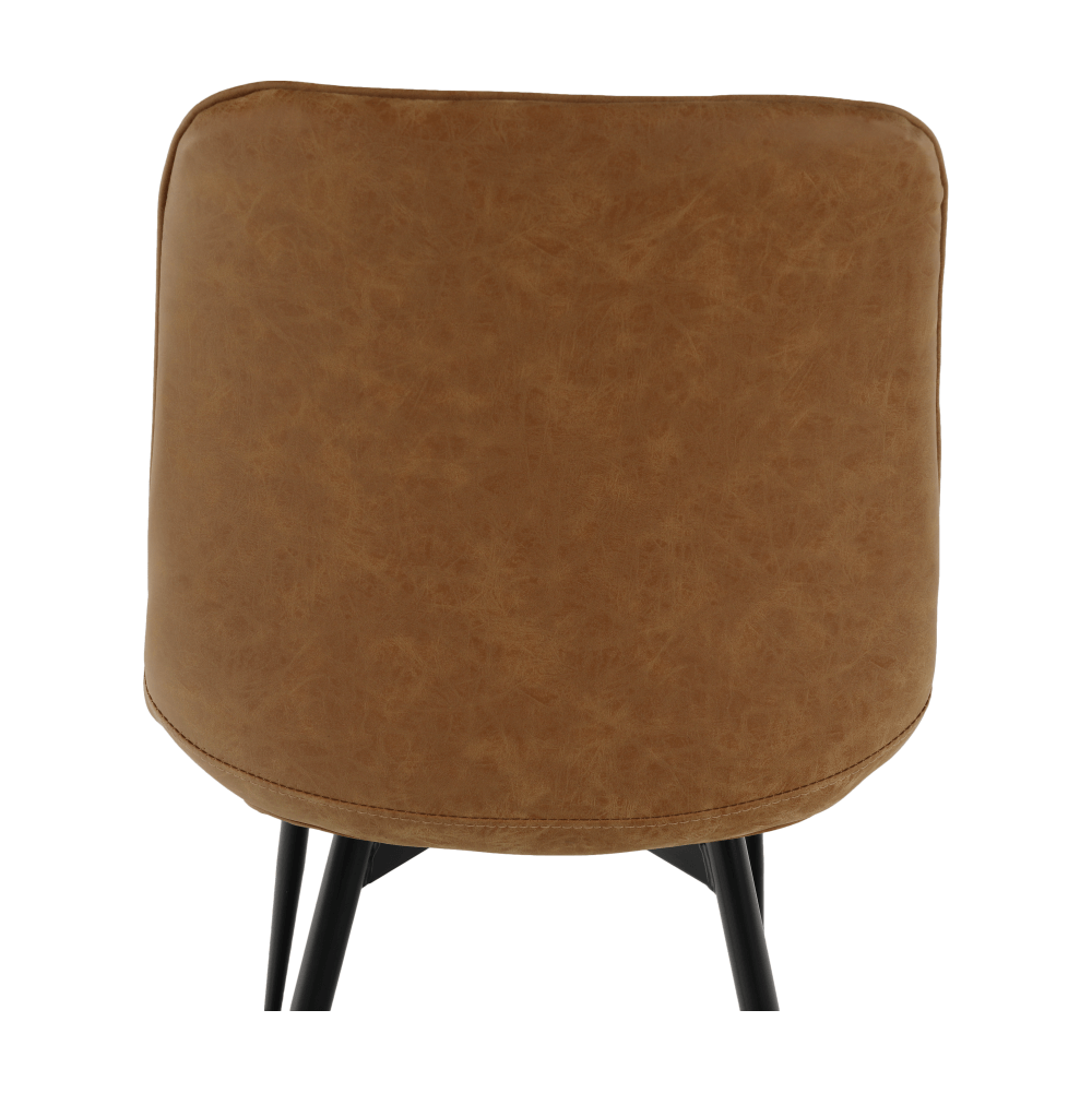 Scaun HAZAL, maro camel / negru