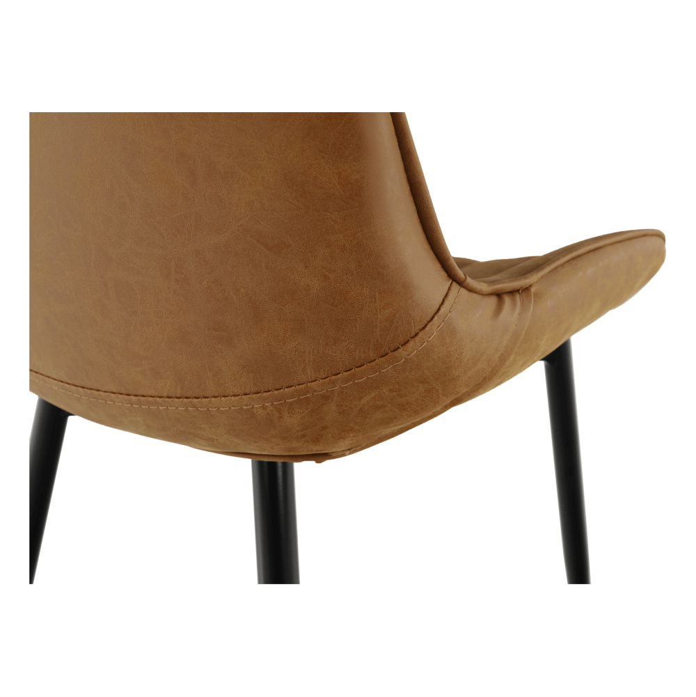 Scaun HAZAL, maro camel / negru