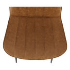 Scaun HAZAL, maro camel / negru
