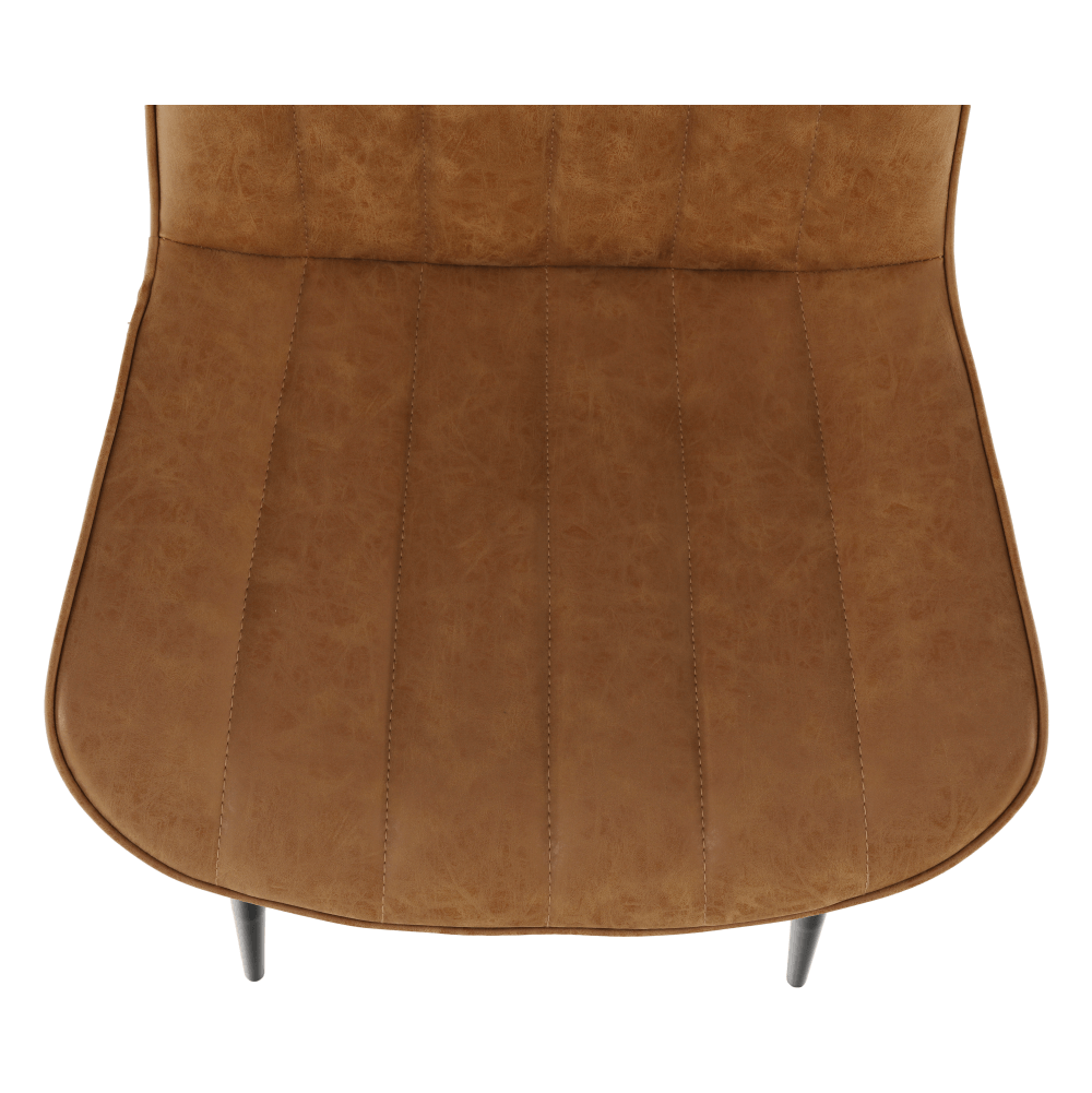 Scaun HAZAL, maro camel / negru