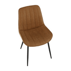 Scaun HAZAL, maro camel / negru