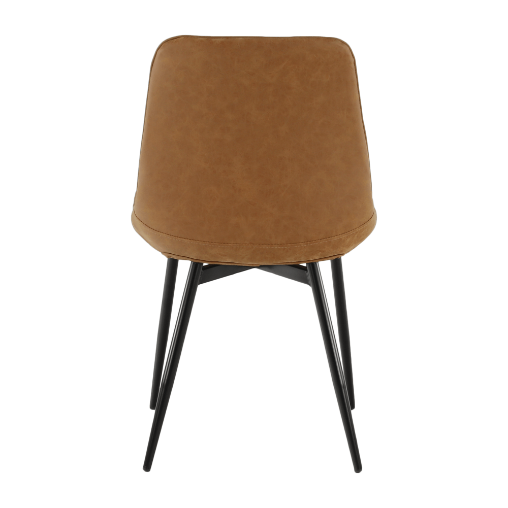Scaun HAZAL, maro camel / negru