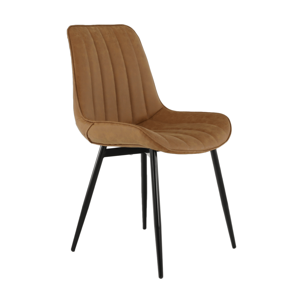 Scaun HAZAL, maro camel / negru