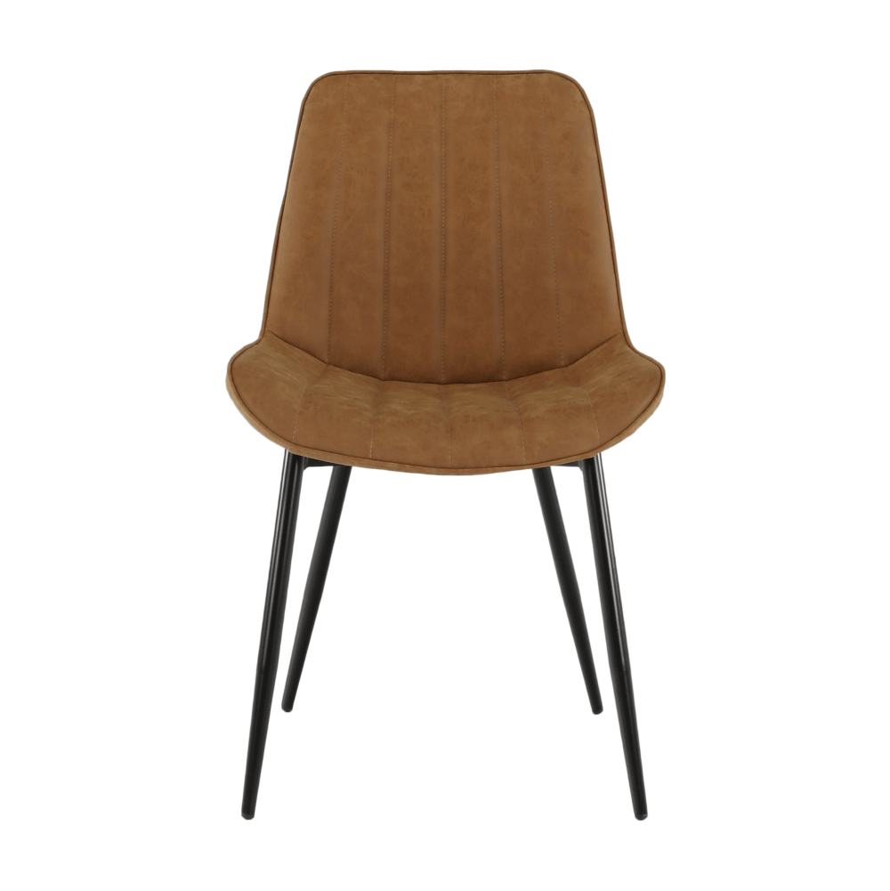 Scaun HAZAL, maro camel / negru
