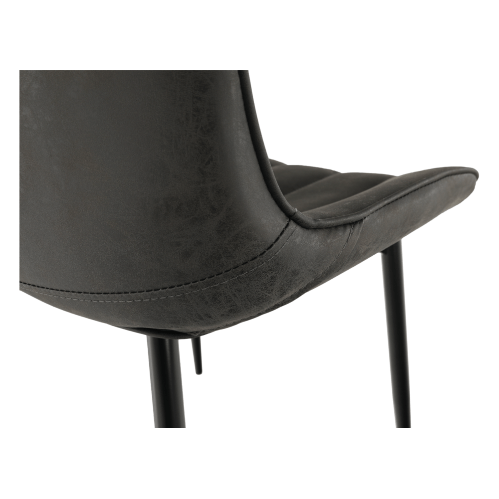 Scaun HAZAL, gri inchis / negru