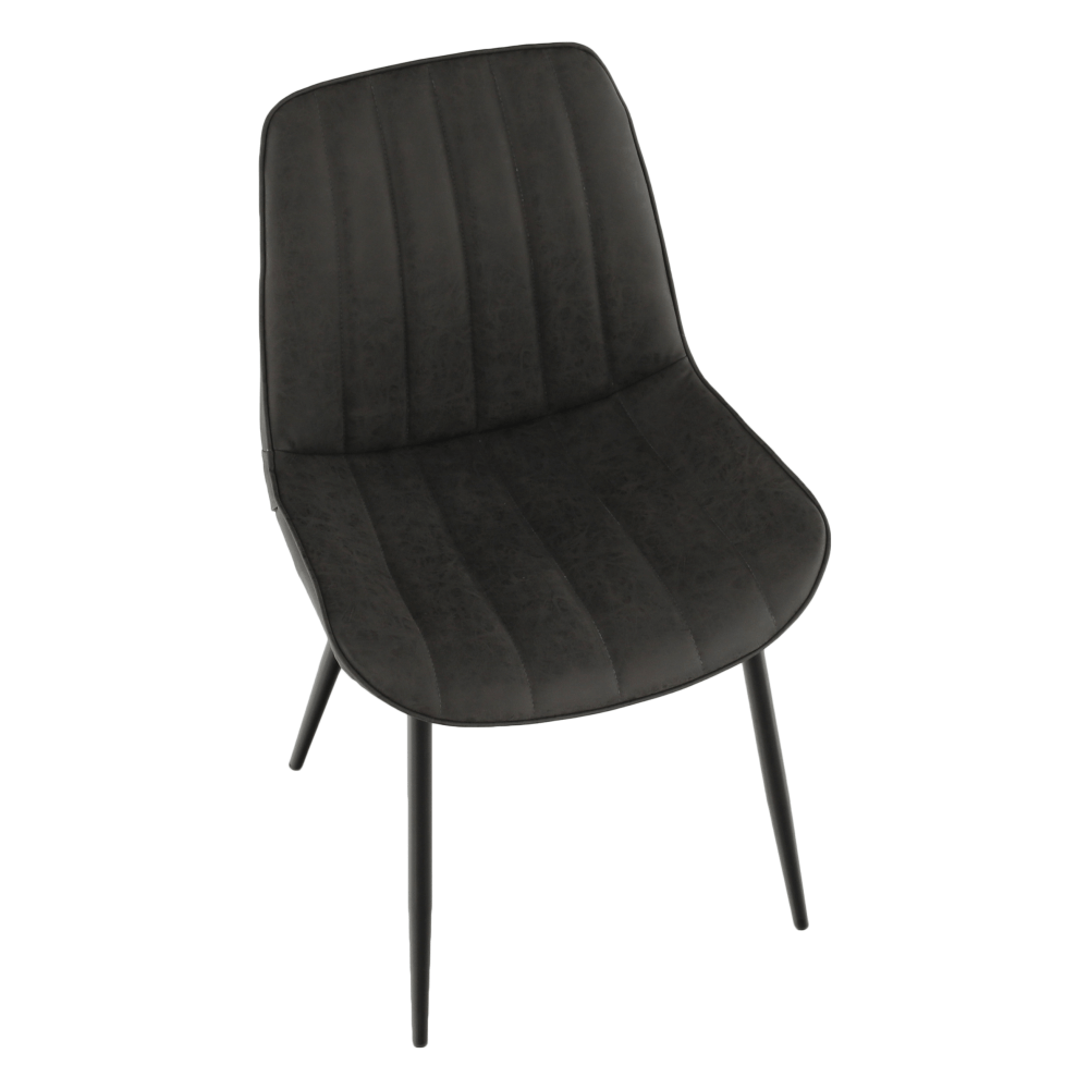 Scaun HAZAL, gri inchis / negru