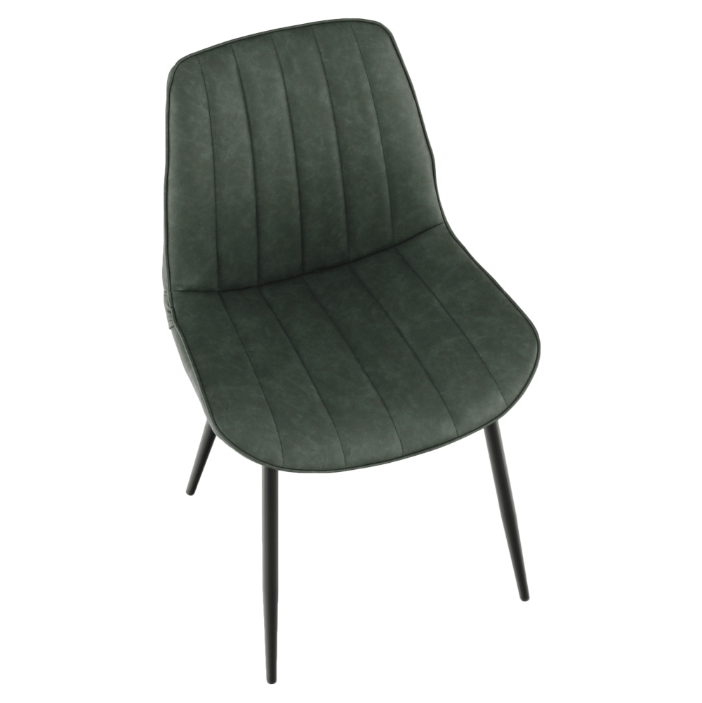 Scaun HAZAL, verde / negru