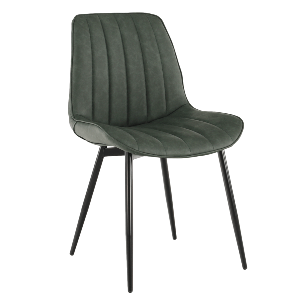 Scaun HAZAL, verde / negru