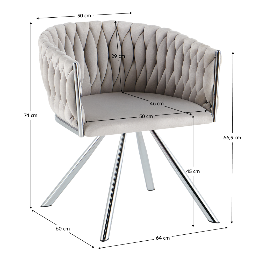 Fotoliu HELIN, gri deschis