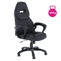 Fotoliu birou HEVYR, piele eco neagra, portanta 150 kg