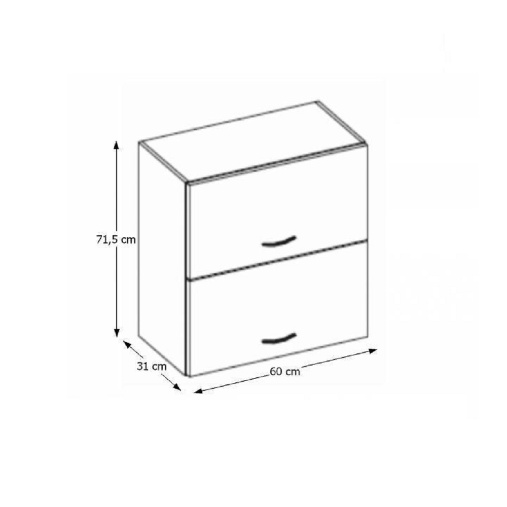 Dulap bucatarie modular PRADO 60 GU-72, vedere 3