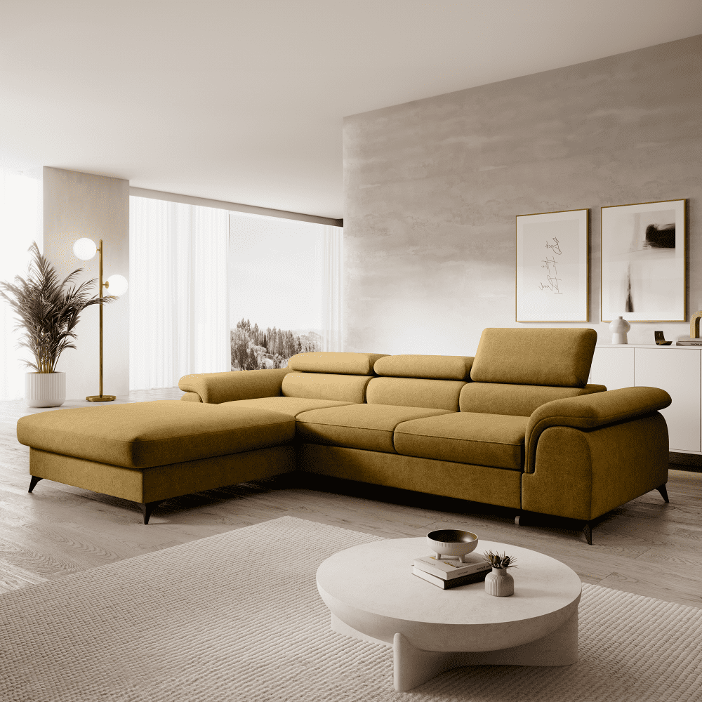 Coltar extensibil culoarea mustarului, vedere 2