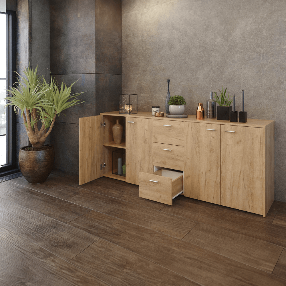 Comoda HUGOS, stejar artisan