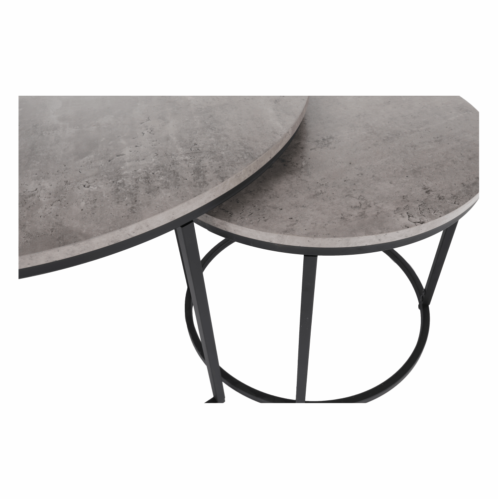 Masuta de cafea IKLIN, beton / negru