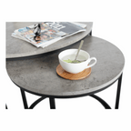 Masuta de cafea IKLIN, beton / negru