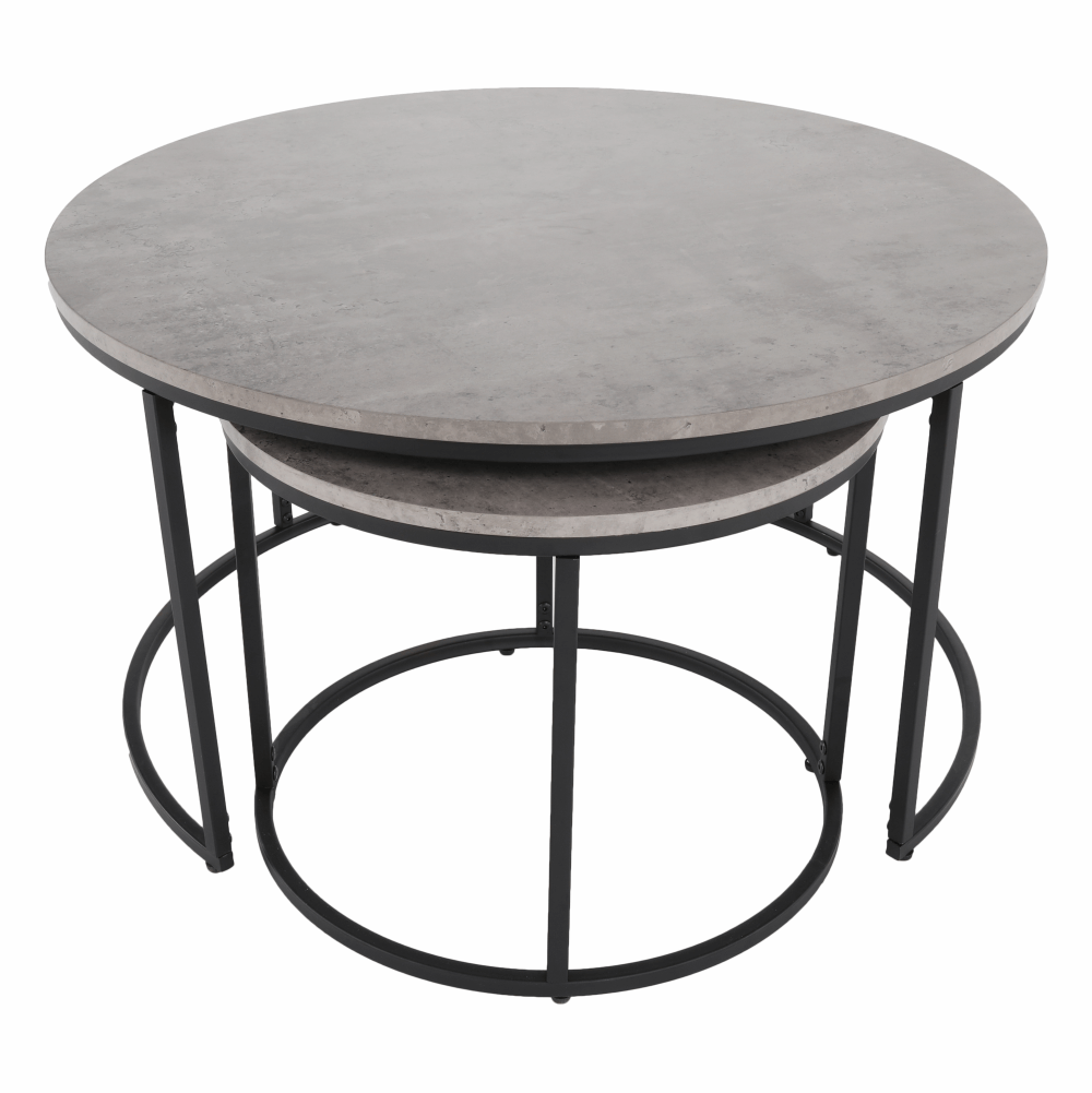 Masuta de cafea IKLIN, beton / negru