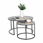 Masuta de cafea IKLIN, beton / negru