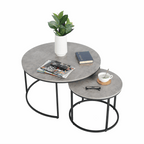 Masuta de cafea IKLIN, beton / negru