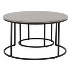 Masuta de cafea IKLIN, beton / negru