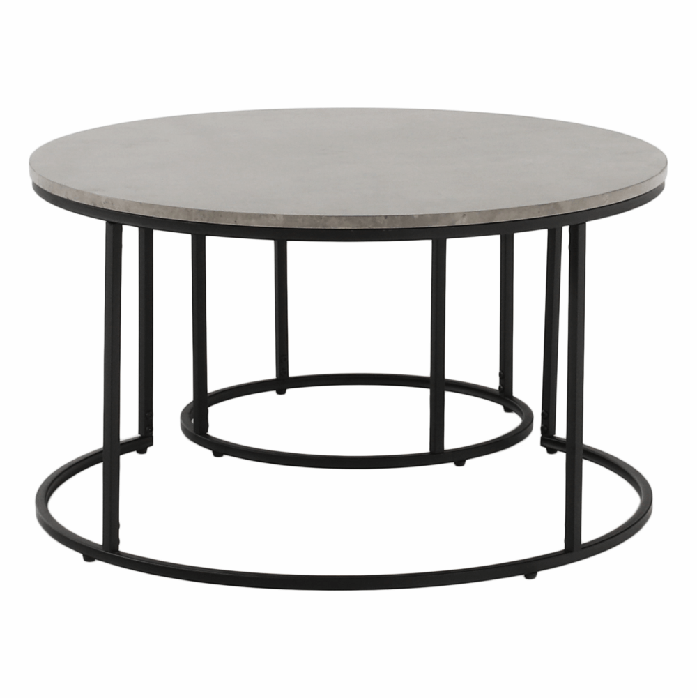 Masuta de cafea IKLIN, beton / negru