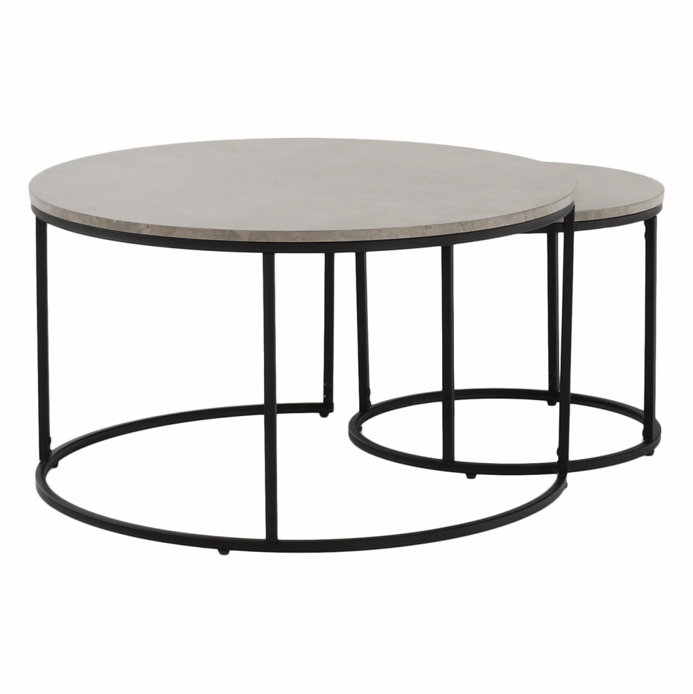 Masuta de cafea IKLIN, beton / negru