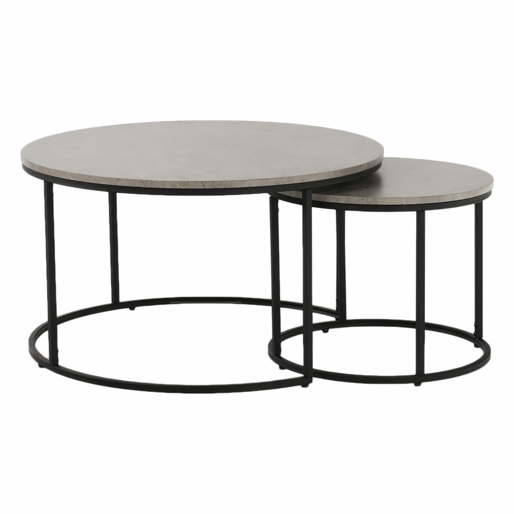 Masuta de cafea IKLIN, beton / negru