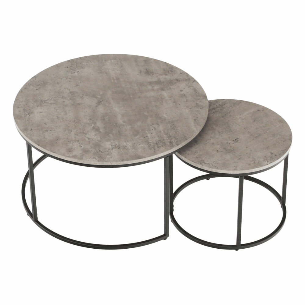 Masuta de cafea IKLIN, beton / negru