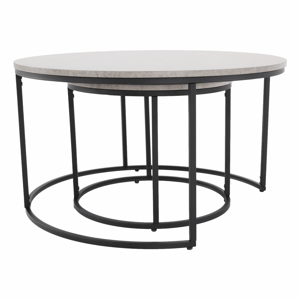Masuta de cafea IKLIN, beton / negru