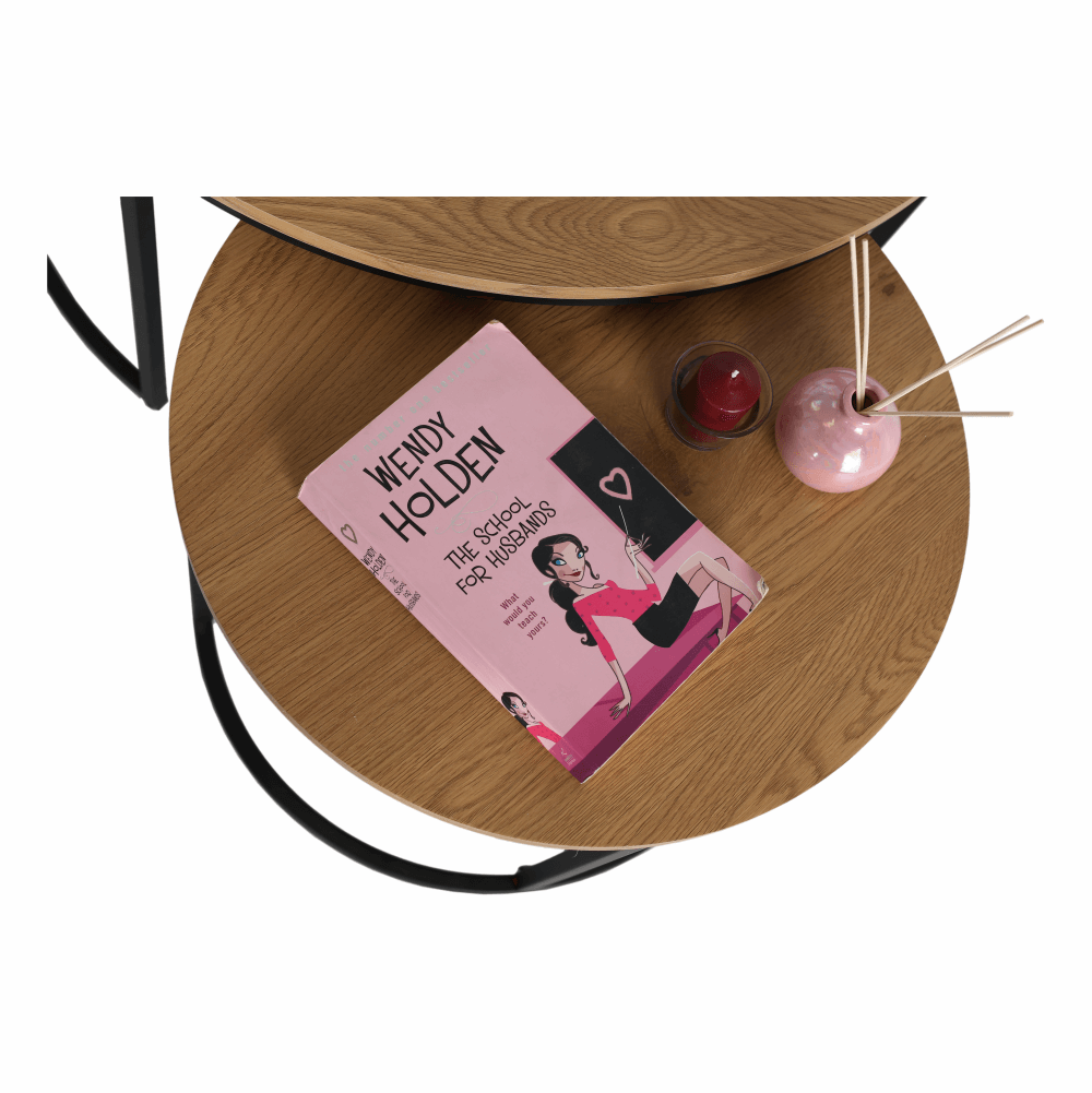 Masuta de cafea IKLIN, stejar / negru