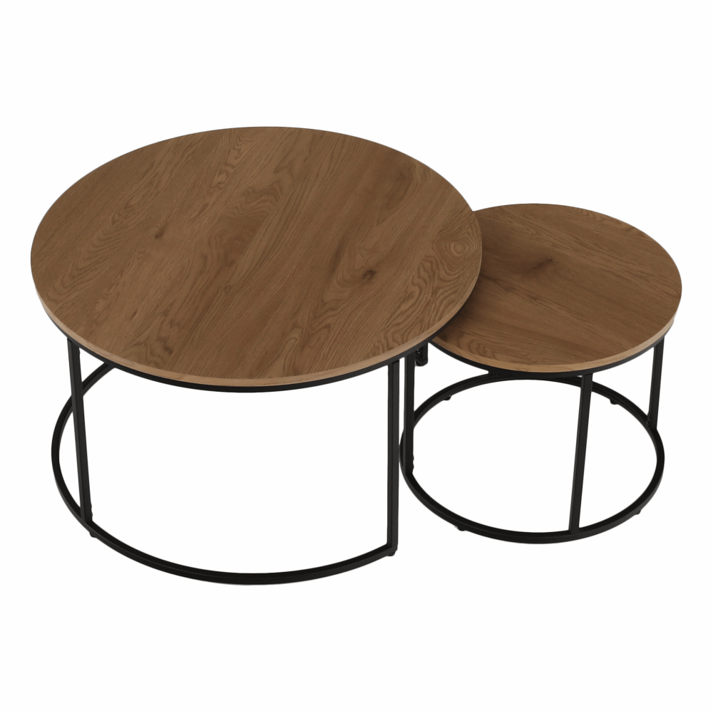 Masuta de cafea IKLIN, stejar / negru