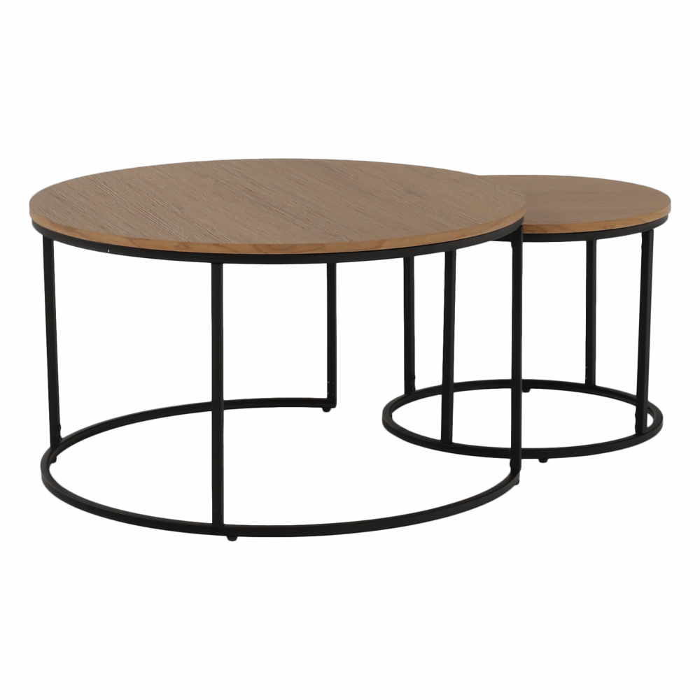 Masuta de cafea IKLIN, stejar / negru