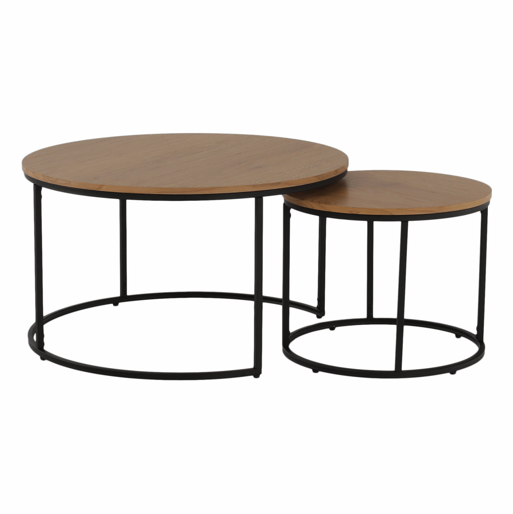 Masuta de cafea IKLIN, stejar / negru