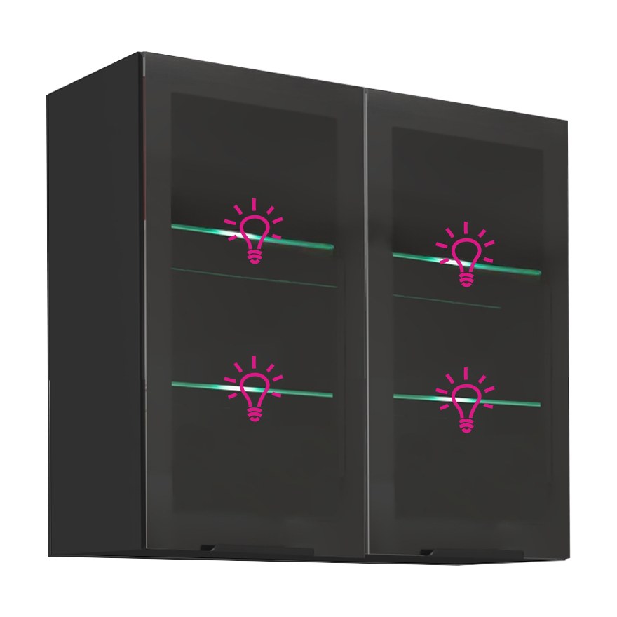 Iluminare LED mobilier Araka/menzo/siber, alb, vedere din față
