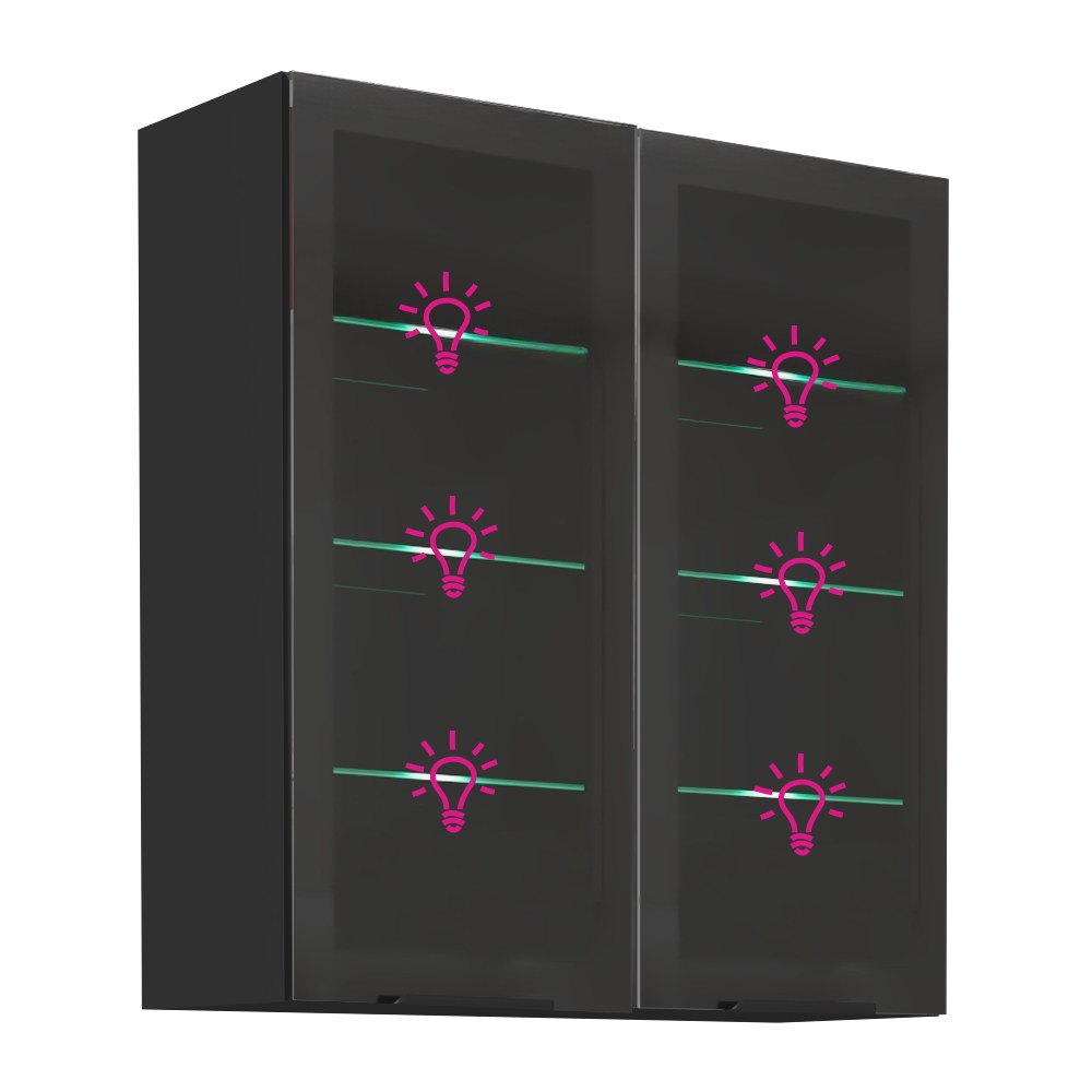 Iluminare LED mobilier Araka/menzo/siber, alb, vedere din față