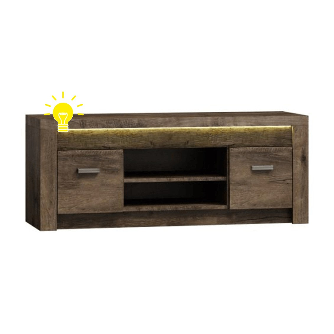 Iluminare LED mobilier Infinity, alb, vedere din față