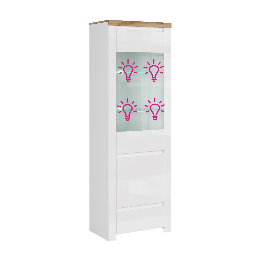 Iluminare LED mobilier Lindy/vilgo/tiffy, alb, vedere din față