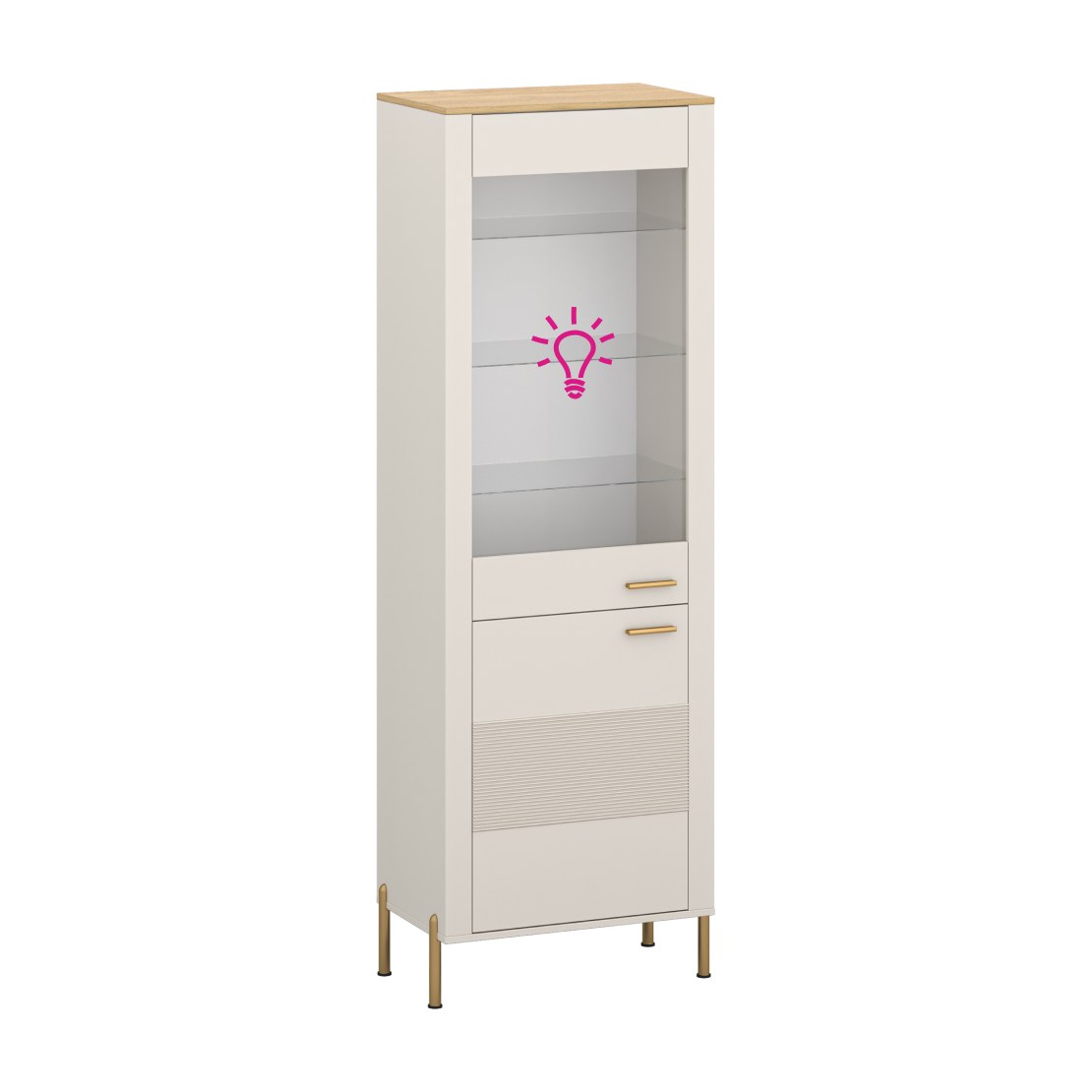 Iluminare LED mobilier Tiffo, alb, vedere din față