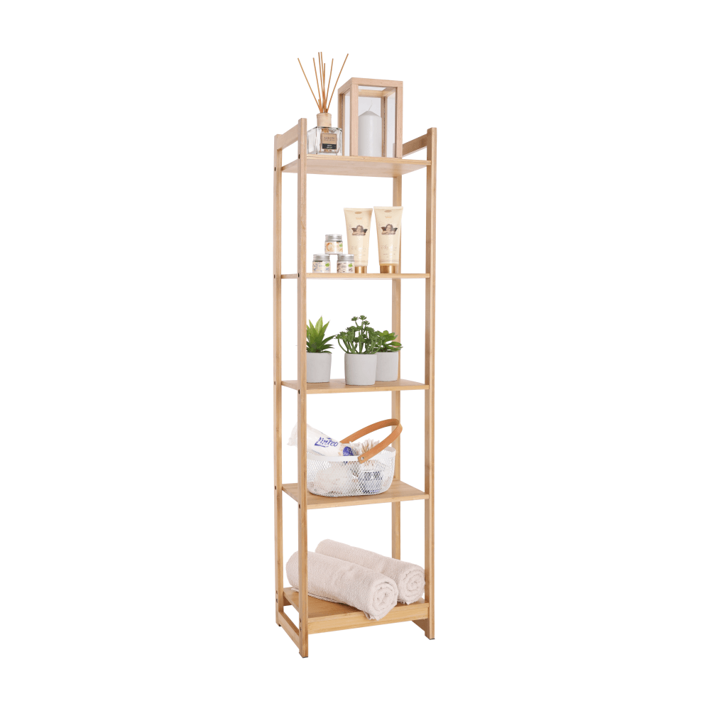 Polita cu 5 rafturi TIPUL IMPEROR 3, bambus natural