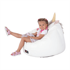 Fotoliu tip sac unicorn INOROG, alb