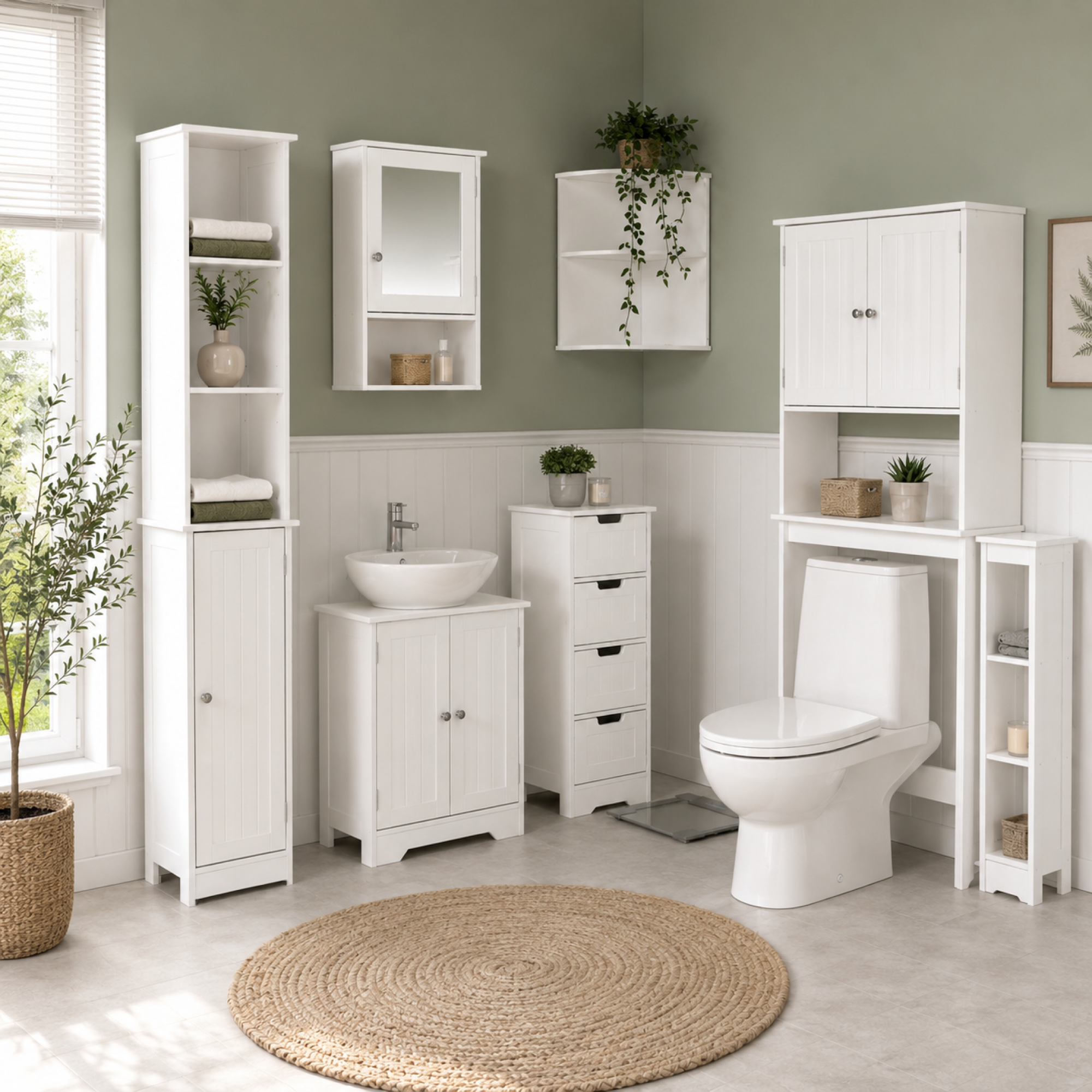 Mobilier baie ATENE, alb
